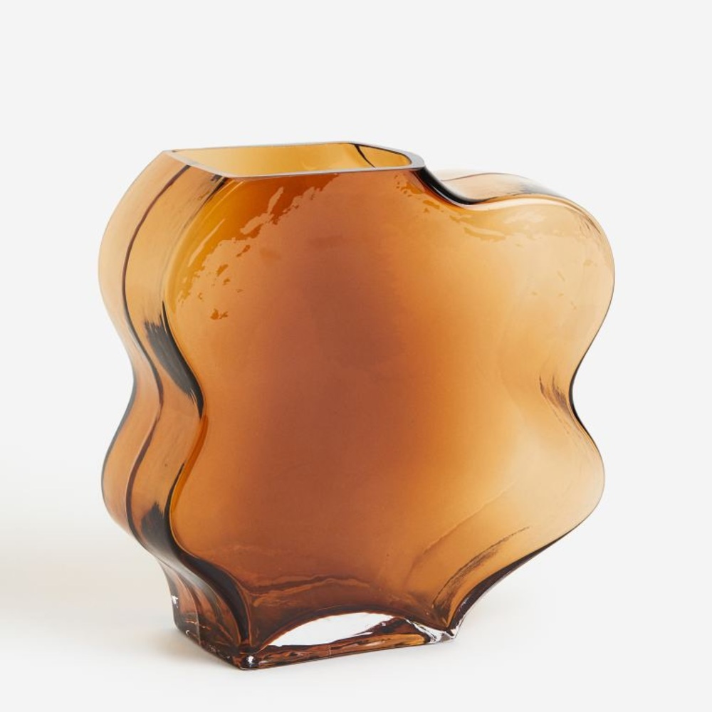 H&M Home brown wavy Vase